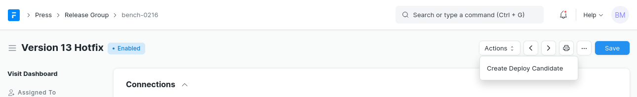 Create Deploy Candidate Create Deploy Candidate