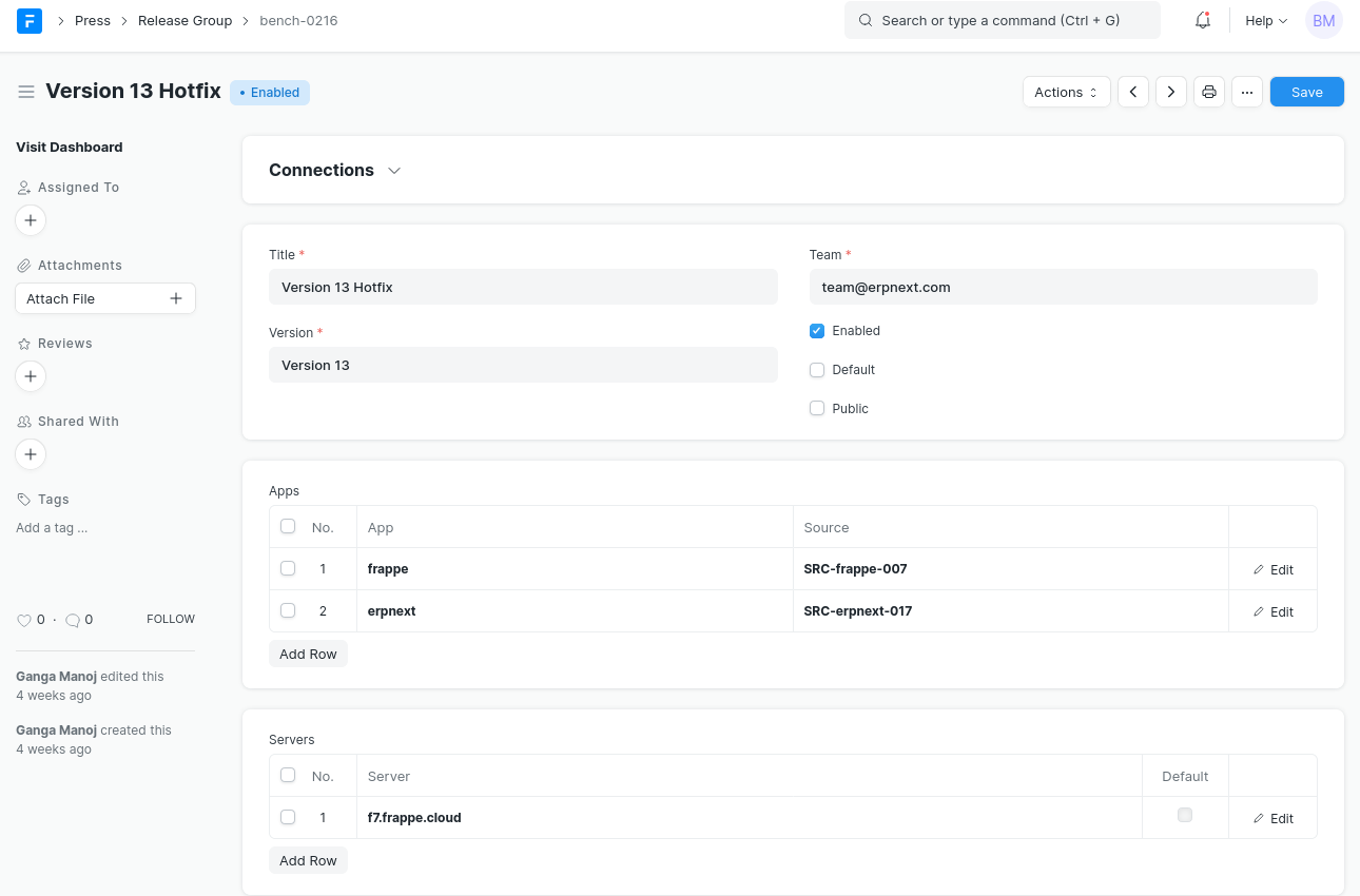 Release Group Release Group