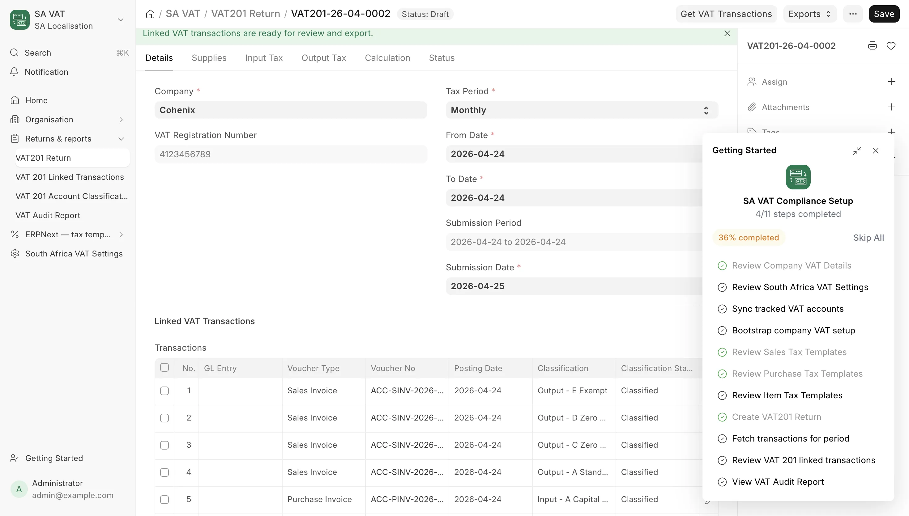 Vat Interface South Africa Compliance | Frappe Cloud Marketplace