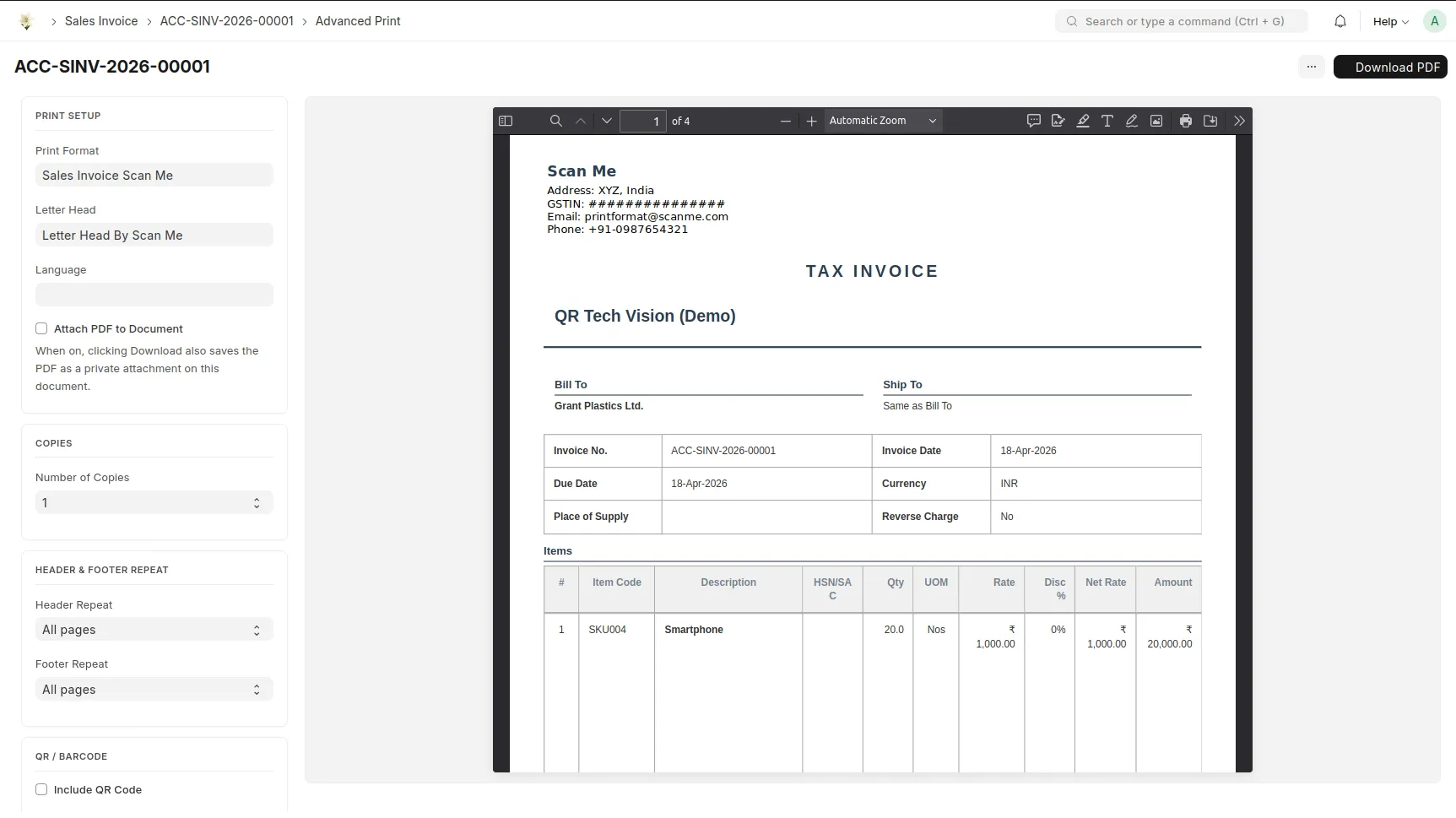 Scan Me Report Scan Me | Frappe Cloud Marketplace